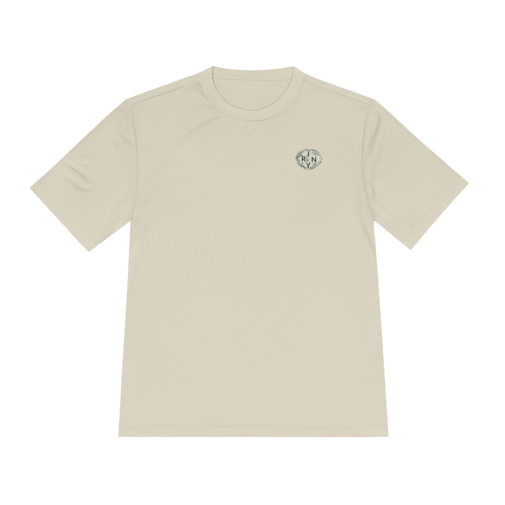 Ocean Wave Monogram Tee — JRNY Graphic Moisture‑Wicking Shirt