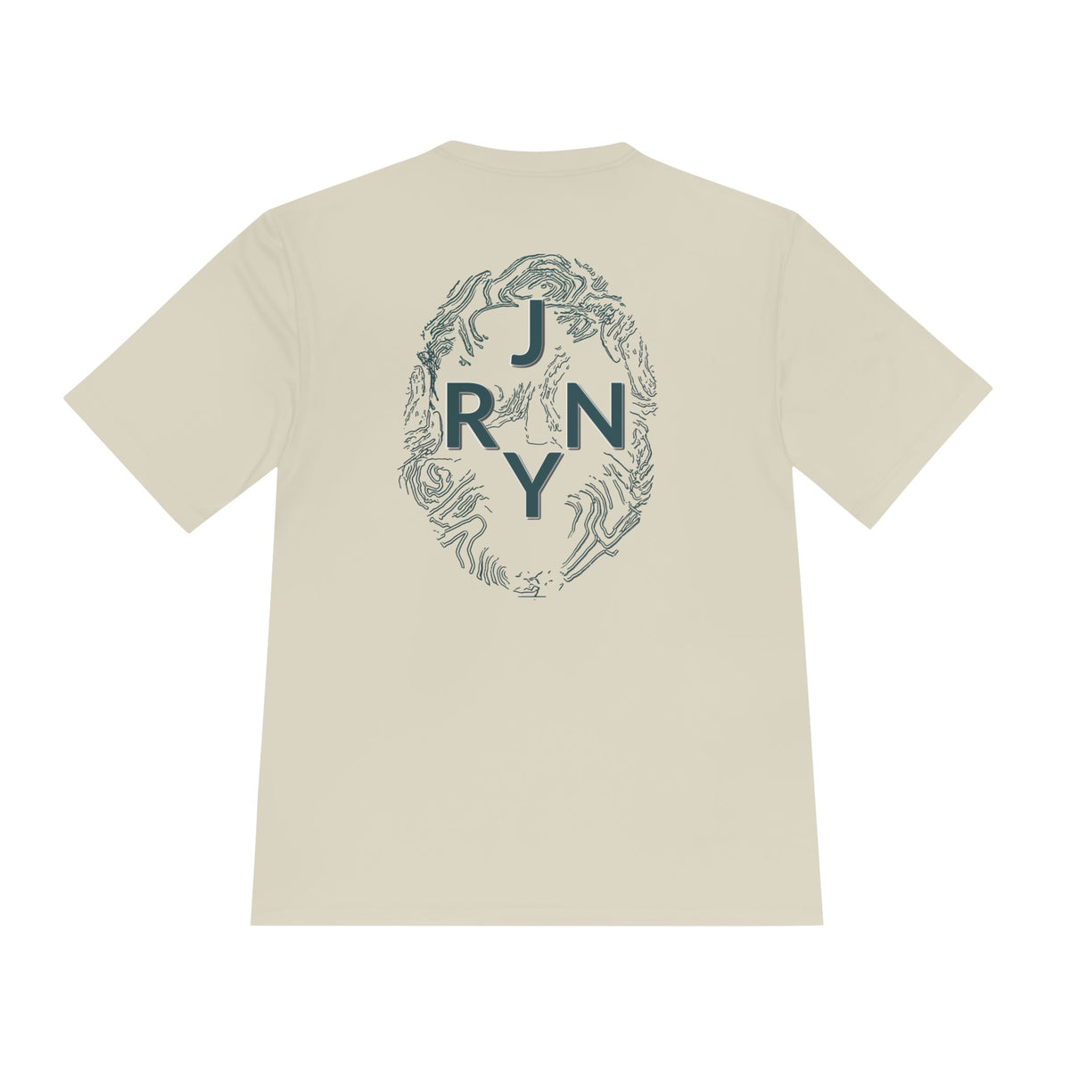 Ocean Wave Monogram Tee — JRNY Graphic Moisture‑Wicking Shirt