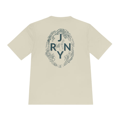 Ocean Wave Monogram Tee — JRNY Graphic Moisture‑Wicking Shirt