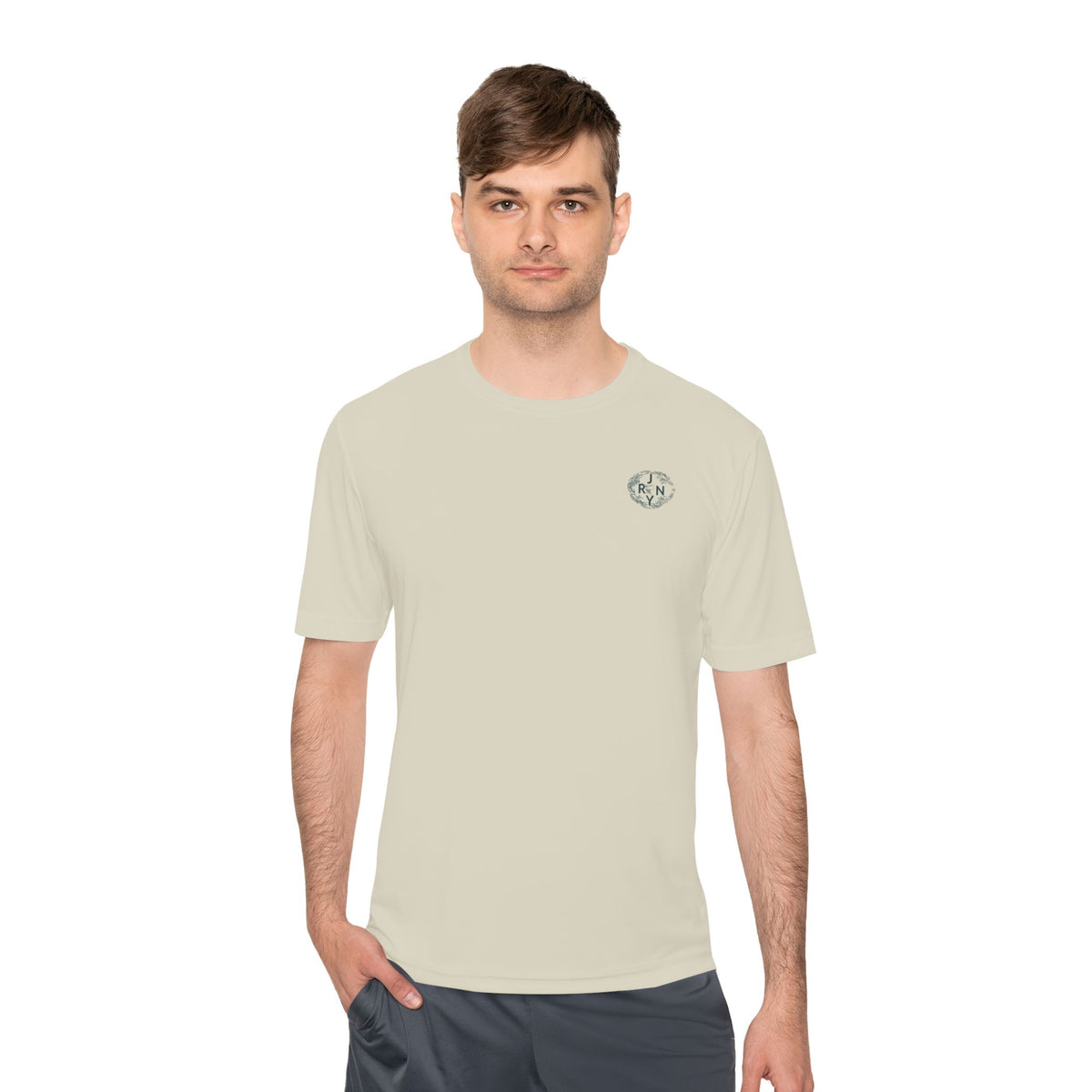 Ocean Wave Monogram Tee — JRNY Graphic Moisture‑Wicking Shirt