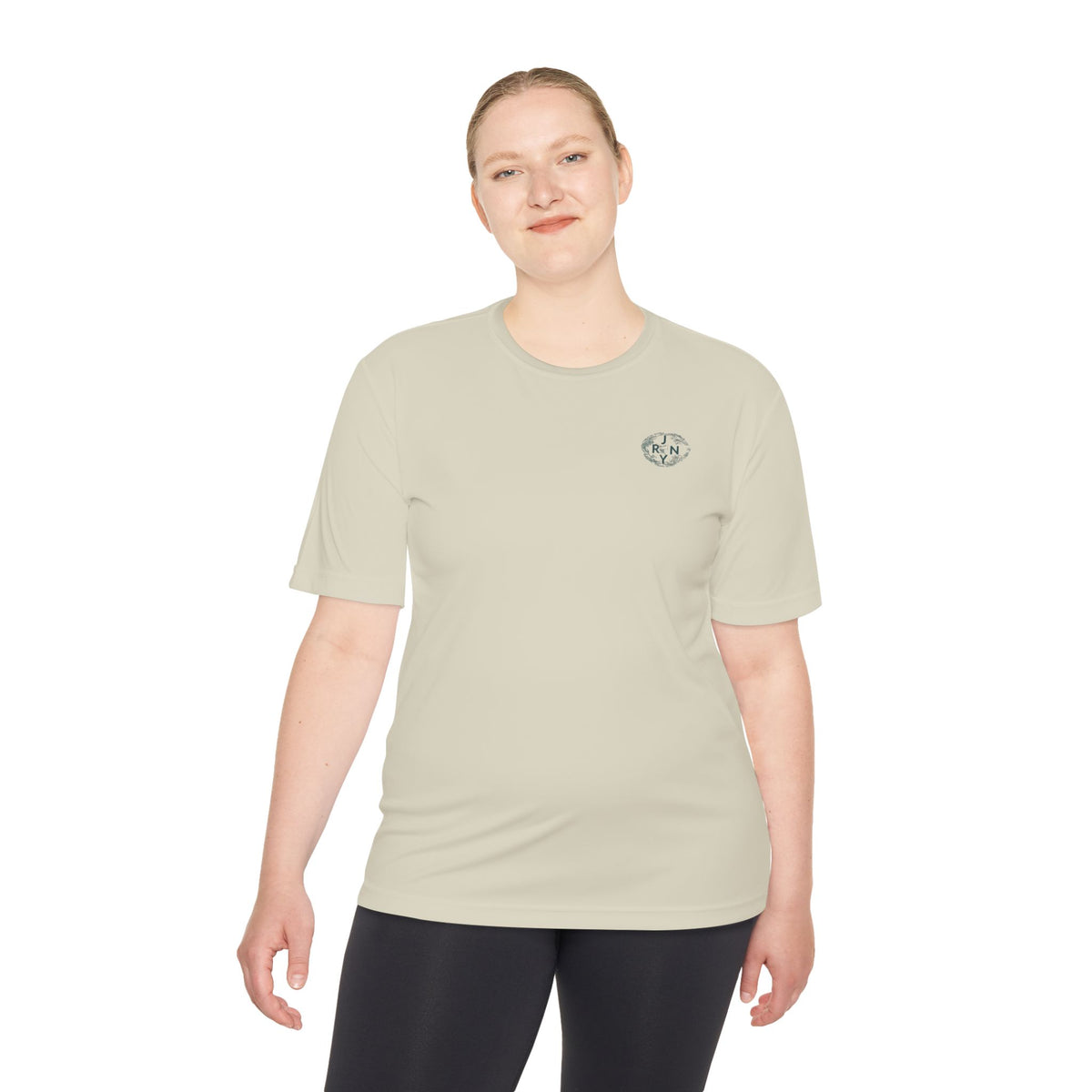 Ocean Wave Monogram Tee — JRNY Graphic Moisture‑Wicking Shirt